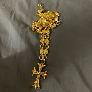 Gold Cross Pendant Necklace - Elegant Women’s Religious Jewelry